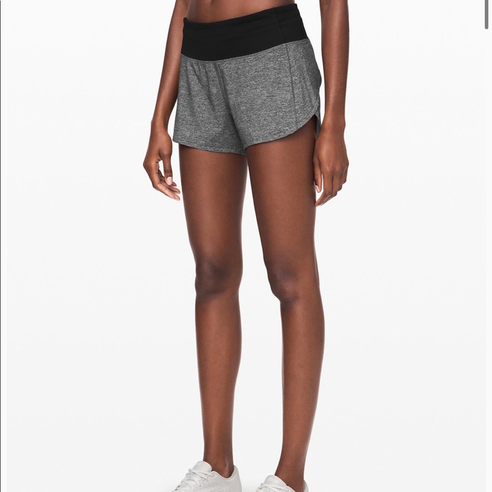 lululemon gray “speed up” shorts - 4”